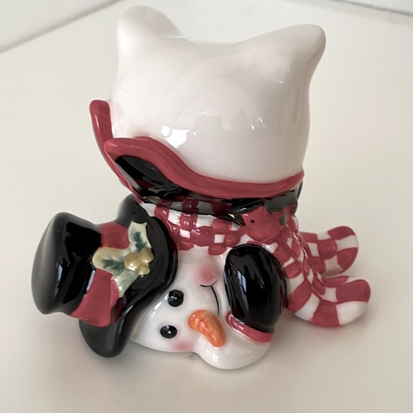 Fitz and Floyd, Holly Jolly Snowman, set of 3 with original box. Winter display! - Picture 4 of 15